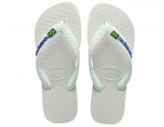Chinelo Havaianas Brasil Logo Branco - Branco Atacado