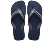 Chinelo Havaianas Dual - Marinho/Cinza Aço Atacado