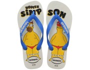 Chinelo Havaianas Simpsons - Branco/Azul Atacado