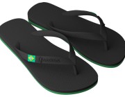 Chinelo Ipanema Brasil Light - Preto/Preto Atacado