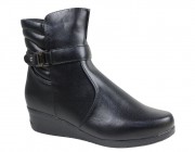 Bota Anabela Cano Baixo Mooncity - Preto Atacado