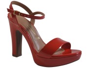 Sandália Salto Alto Vizzano - Vermelho Atacado