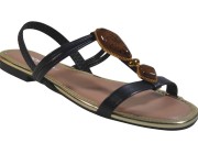 Sandália Rasteira Beira Rio Moleca - Preto Atacado