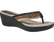 Tamanco Piccadilly - Preto/Off White/Mascavo Atacado