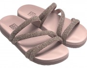 Chinelo Zaxy Glitter - Nude Claro Atacado