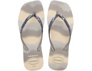 Chinelo Havaianas Slim Square Party - Bege Palha Atacado