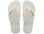 Chinelo Havaianas Top Logo Metalic - Branco Atacado