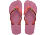 Chinelo Havaianas Brasil Logo - Rosa Chiffon Atacado