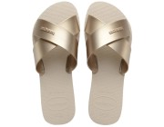 Chinelo Havaianas Aqua Metalic - Bege Palha Atacado