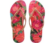 Chinelo Havaianas Slim Tropical - Rosa Dourado Atacado