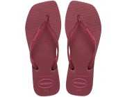 Chinelo Havaianas Slim Square Logo Pop Up - Amaranto Atacado