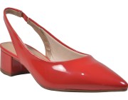 Sandália Chanel Salto Baixo Beira Rio - Verniz Vermelho Atacado