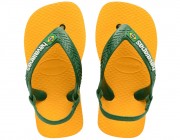 Chinelo Havaianas Baby Brasil Logo - Amarelo Pop Atacado