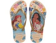 Chinelo Havaianas Infantil Kids Slim Princess - Bege Palha Atacado