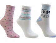 Meia Derby - Branco/Rosa/Branco Atacado