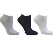 Meia Esportiva Derby - Branco/Cinza/Preto Atacado