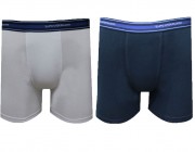 Cueca Boxer Lupo Kit c/ 2 - Branco/Marinho Atacado