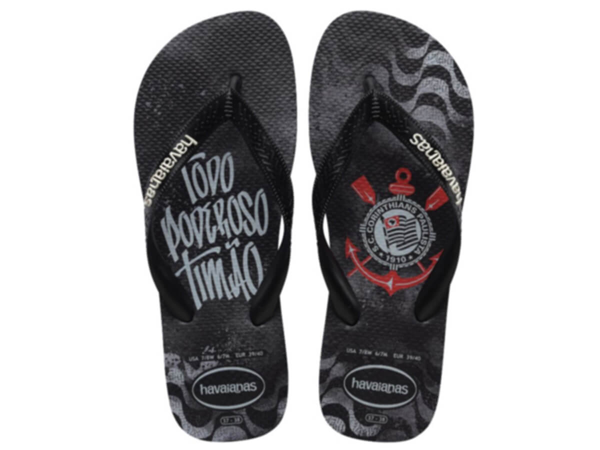 Chinelo Havaianas Top Times Corinthians