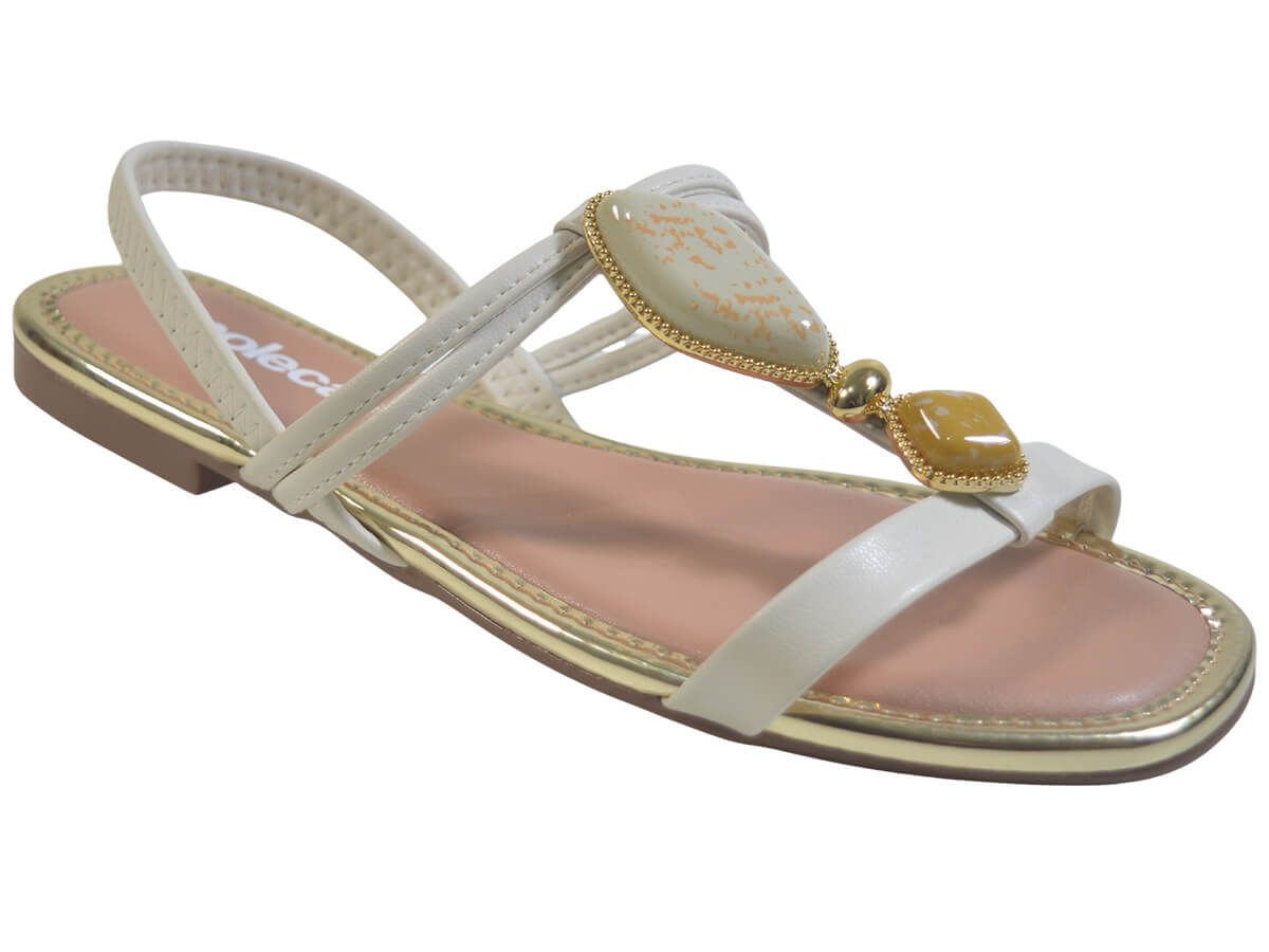 Sandália Rasteira Beira Rio Moleca