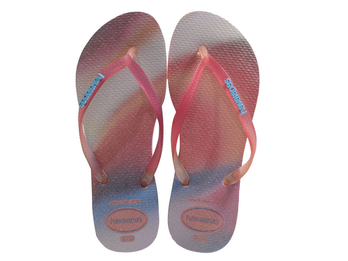 Chinelo Havaianas Slim Metallic Rainbow