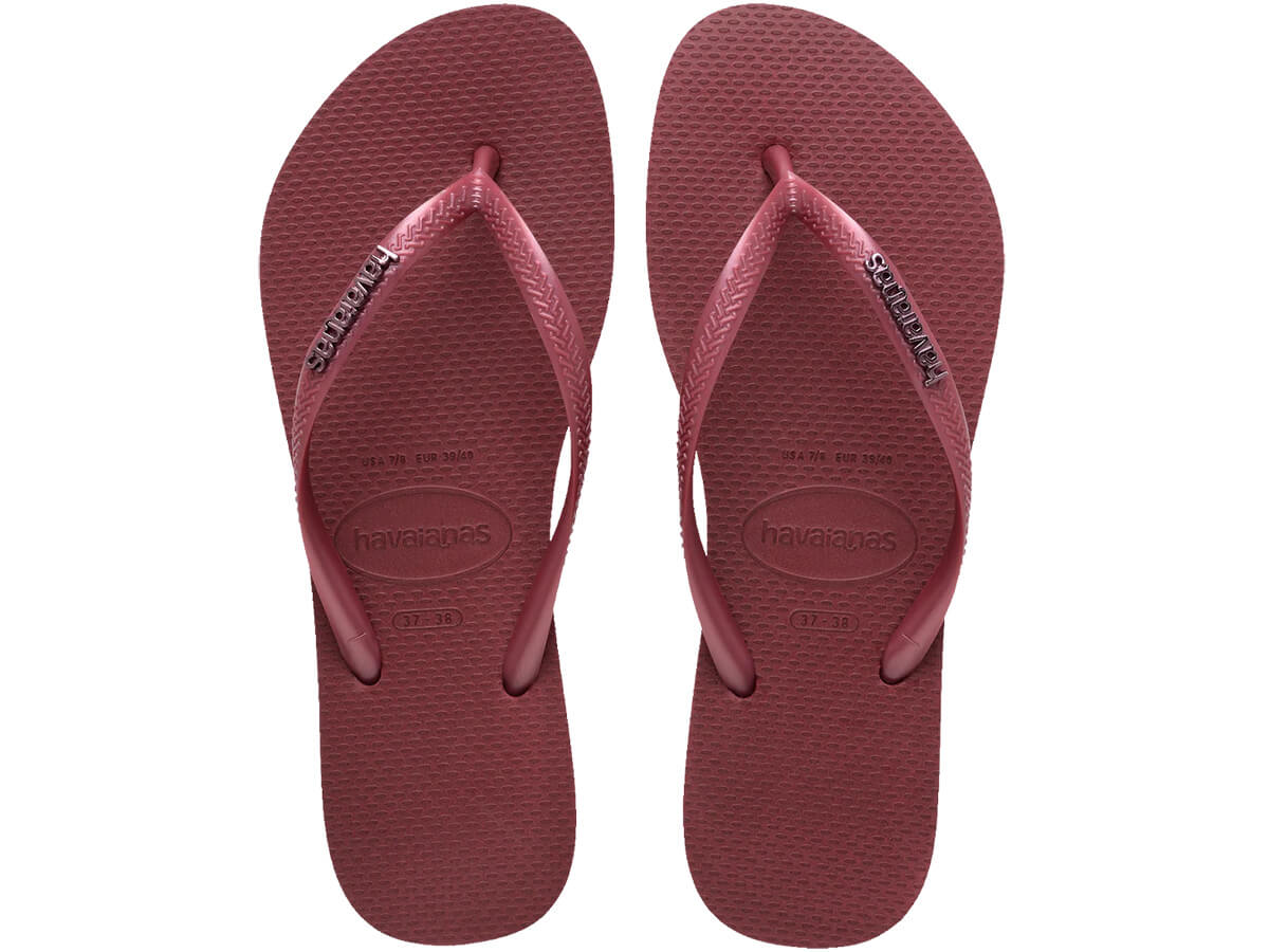 Chinelo Havaianas Slim Logo Metallic