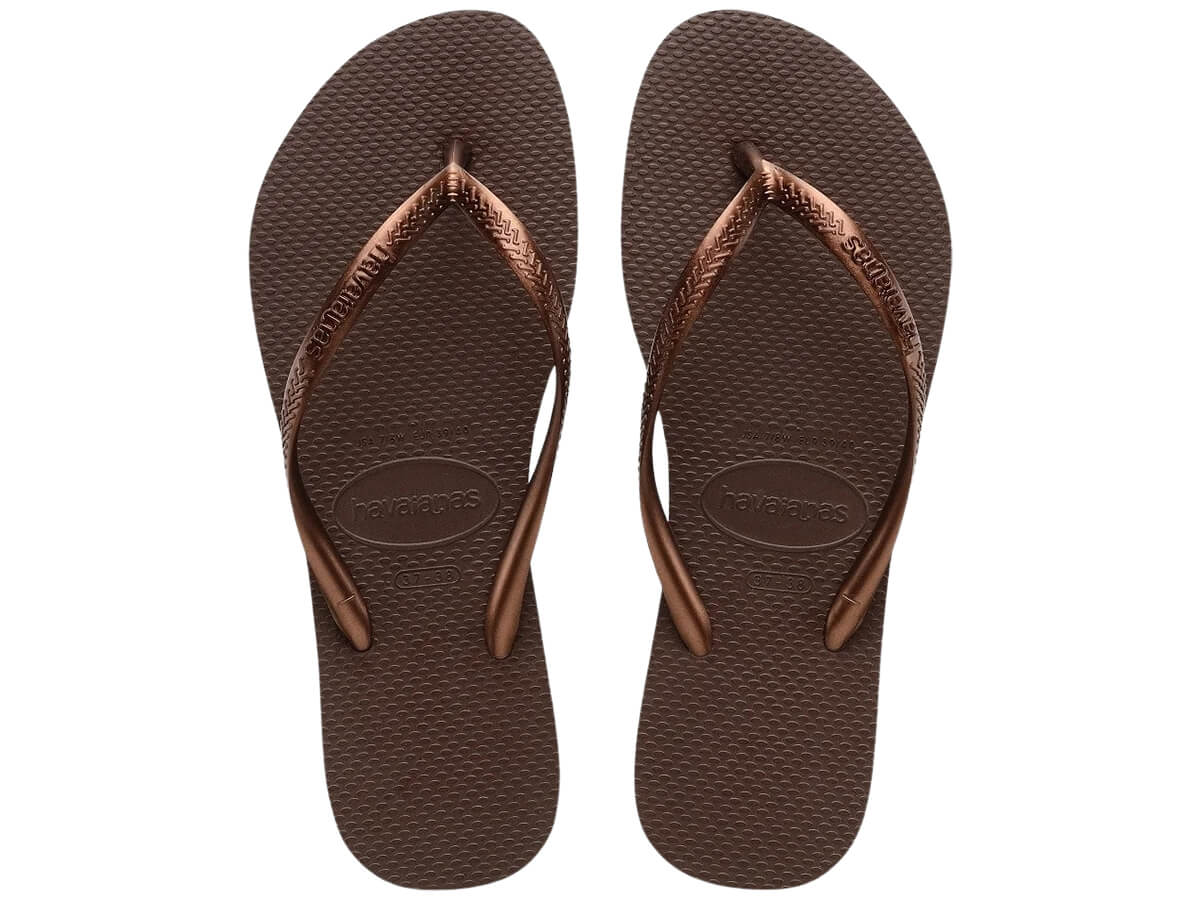 Chinelo Havaianas Slim Café Acobreado