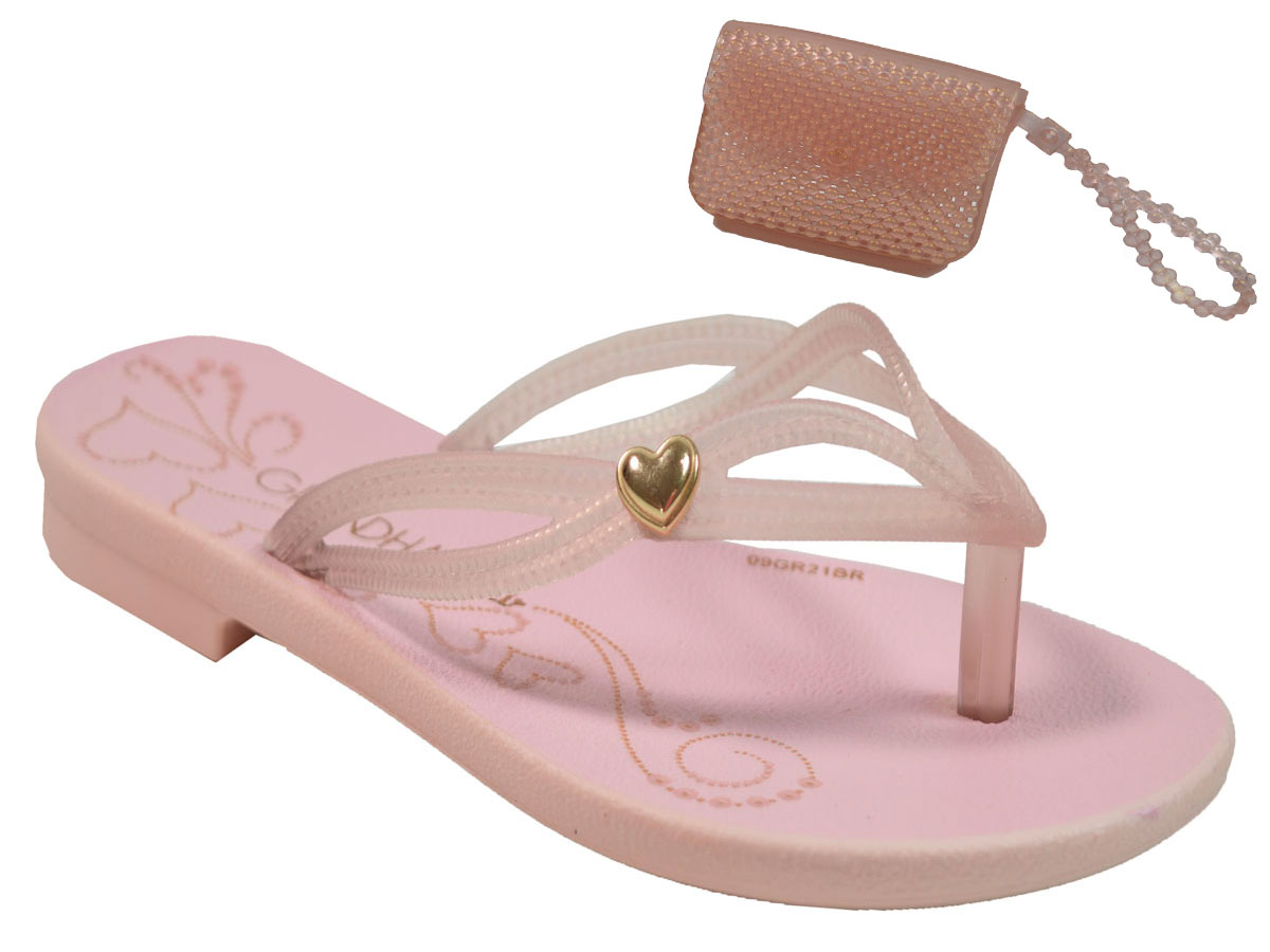 Chinelo Infantil C/Bolsa  Grendha Bela Cacau 